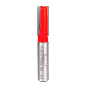 Freud router bit with red cutting head and silver metal shank, labeled on side.