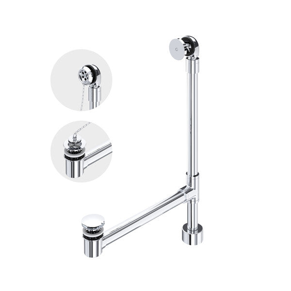 Victoria & Albert Victoria+Albert Freestanding Bathtub Drain For Above-Floor Installation Box in Polished Chrome - K-50-PC