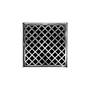 Infinity Drain 5" x 5" XD 5-3I PS Center Drain Kit: Polished Stainless
