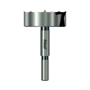 Freud PB-015 2-inch Forstner bit with cylindrical shank and flat cutting head with center point.