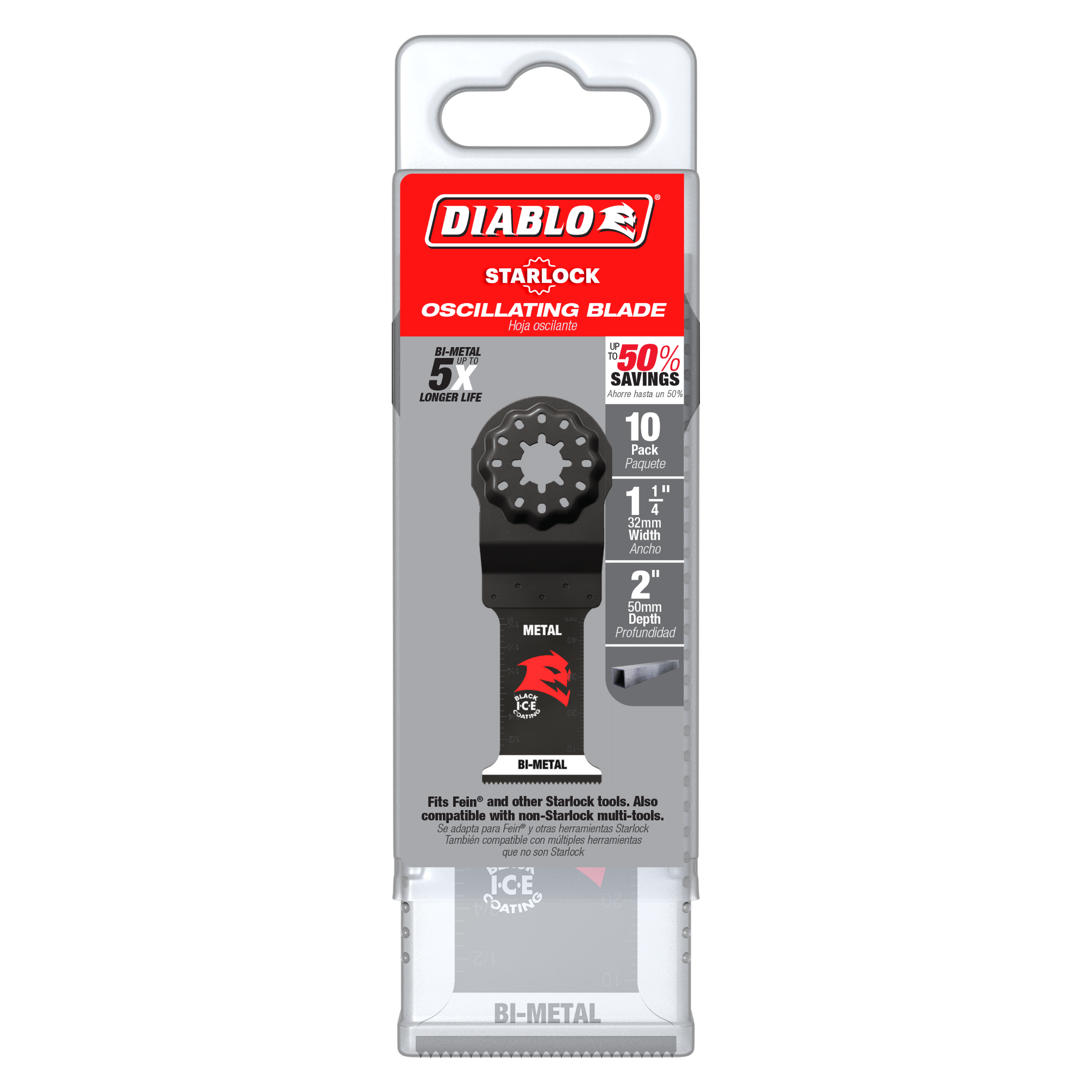 Diablo DOS125BF10 1-1/4 in. Starlock Bi-Metal Oscillating Blade for Metal