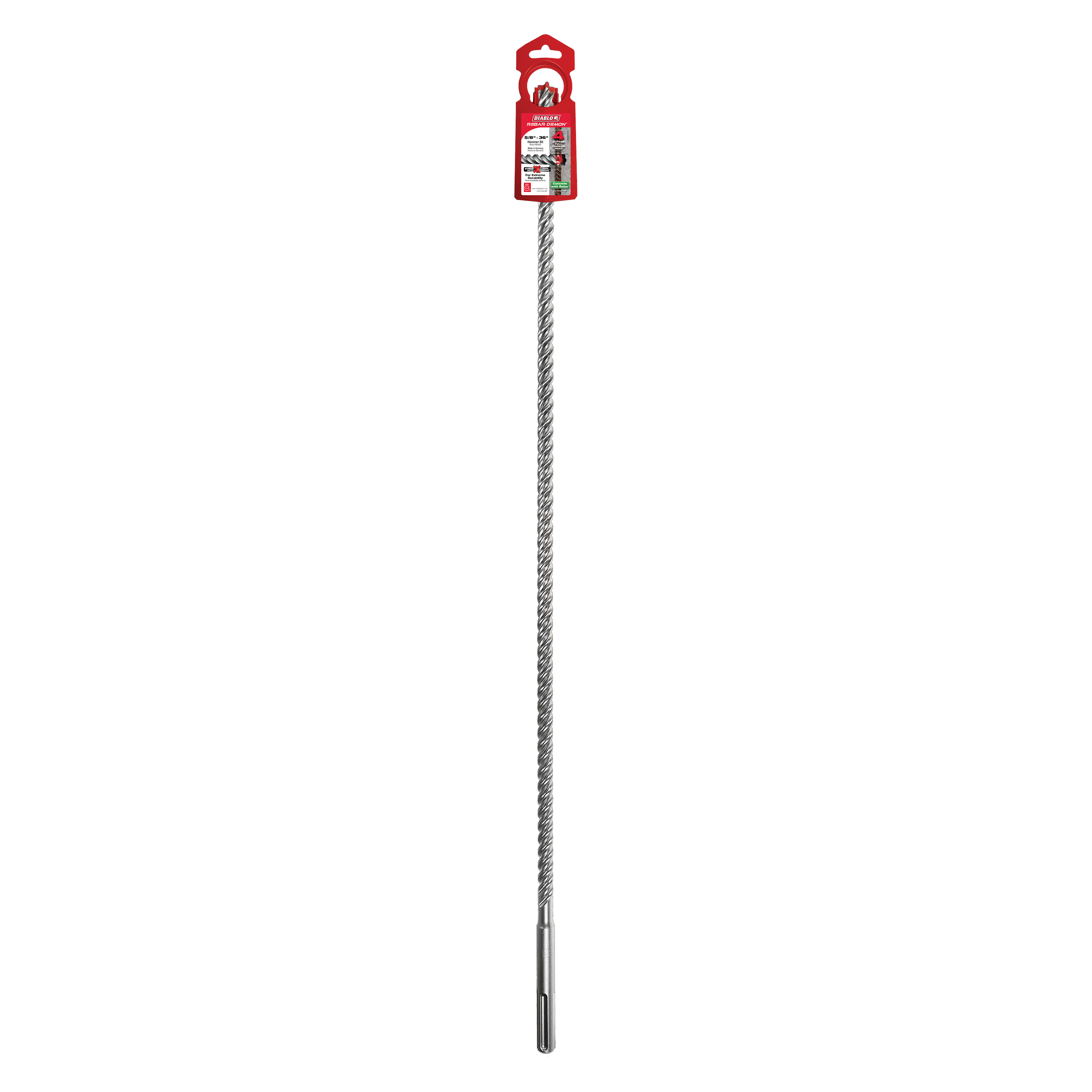 Diablo DMAMX1120 5/8 in. x 31 in. x 36 in. Rebar Demon SDS-Max 4-Cutter Full Carbide Head Hammer Drill Bit
