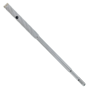 Gray SDS-Plus rebar cutter with fluted cutting head and cylindrical shaft.