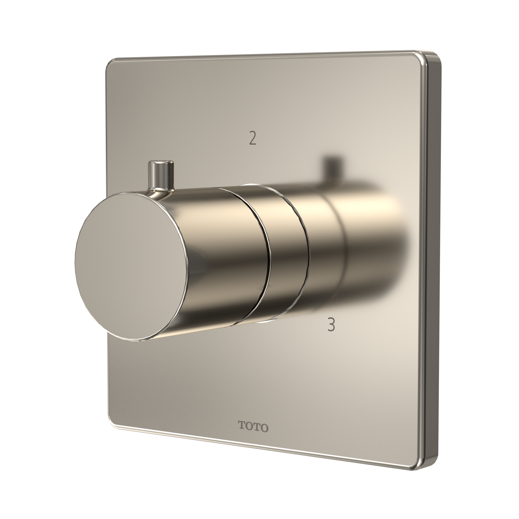 Toto Square Three-Way Diverter Shower Trim, Polished Nickel - TBV02104U#PN