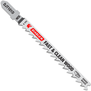 Diablo high carbon steel T-shank jig saw blade with 6 TPI teeth and red Diablo branding on gray shaft.