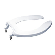 Toto Elongated Open Front Commercial Toilet Seat Without Lid, Cotton White