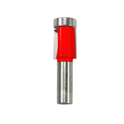 Freud flush trim router bit with 3/4" diameter red cutting head and metal shank.