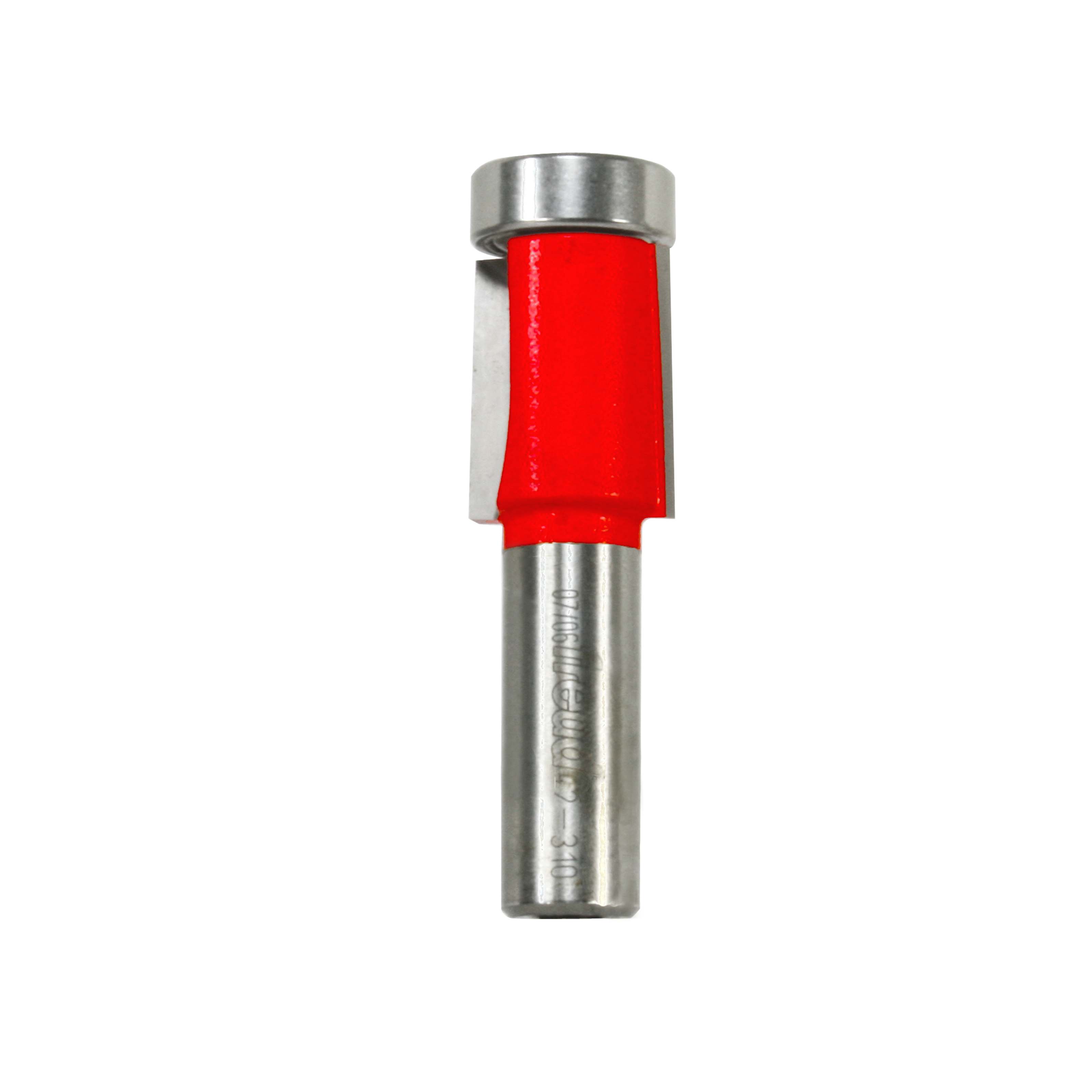 Freud flush trim router bit with 3/4" diameter red cutting head and metal shank.