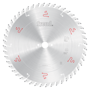 Freud 450mm circular saw blade with silver coating and carbide teeth for horizontal beam saw panel sizing.