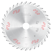Freud LU2A11 210mm circular saw blade with carbide-tipped teeth and center arbor hole.
