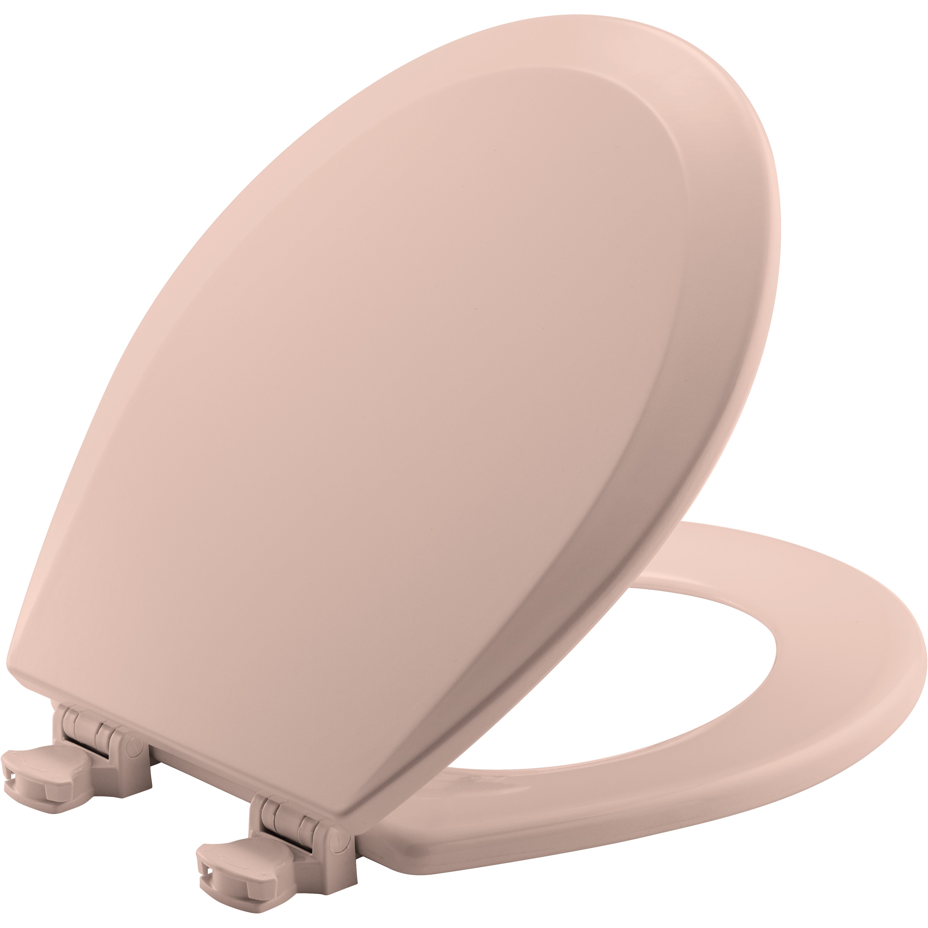 Bemis 500EC 063 Round Enameled Wood Toilet Seat in Venetian Pink with EasyClean Hinge