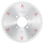 Freud 320mm circular saw blade with silver coating and multiple cutting teeth arranged around the perimeter.