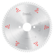 350mm circular saw blade with silver coating and red markings, featuring multiple teeth around the perimeter and central moun
