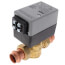 Caleffi Z55P 2-way terminal block valve with manual switch and 3/4" union press connection.