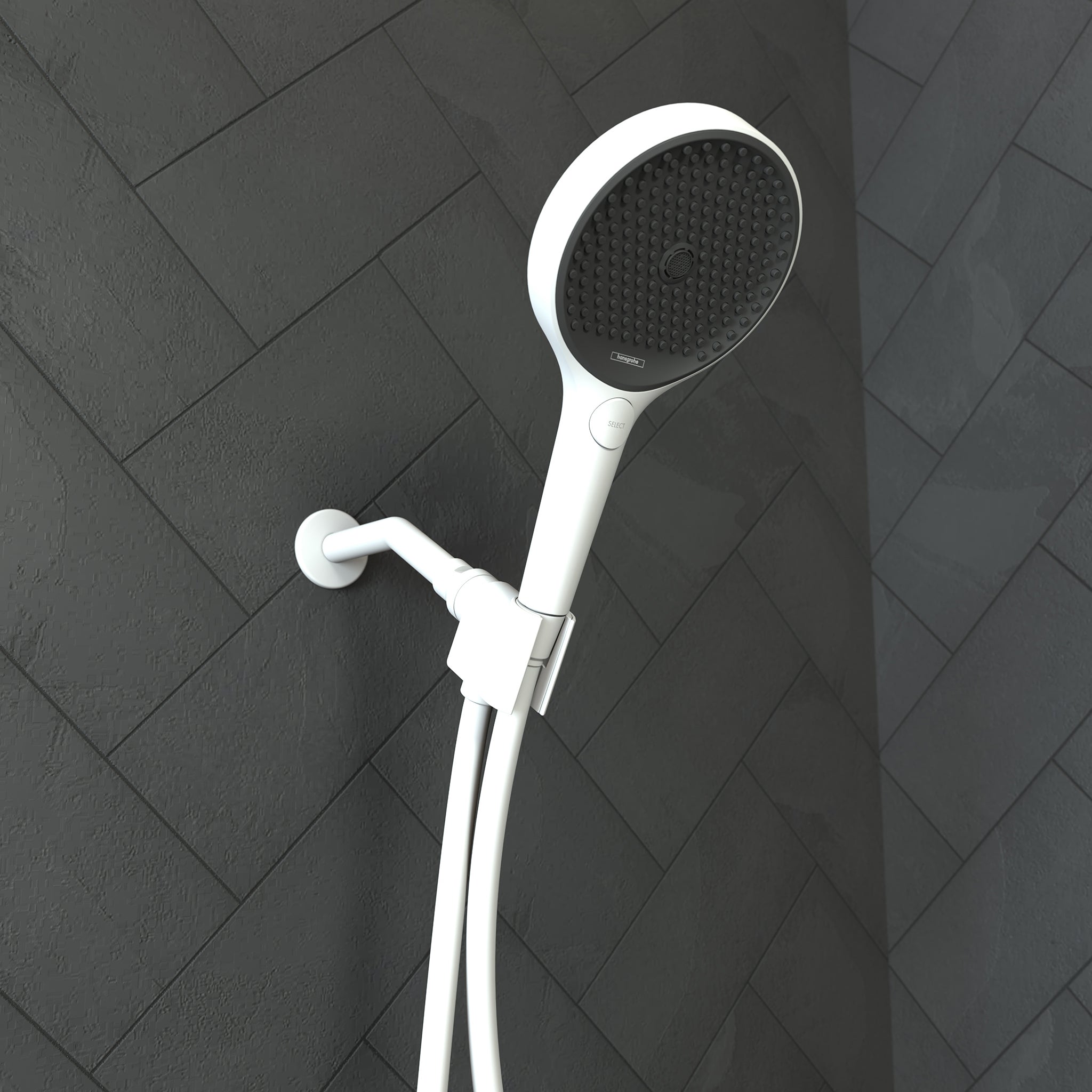 Hansgrohe 26864701 Rainfinity Handshower 130 3-Jet, 2.5 GPM in Matte White