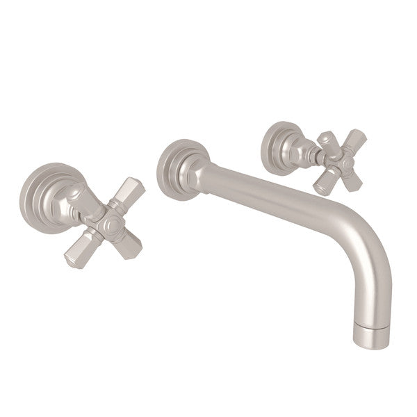 Rohl San Giovanni Wall Mount Lavatory Faucet Trim in Satin Nickel - A2307XMSTNTO-2