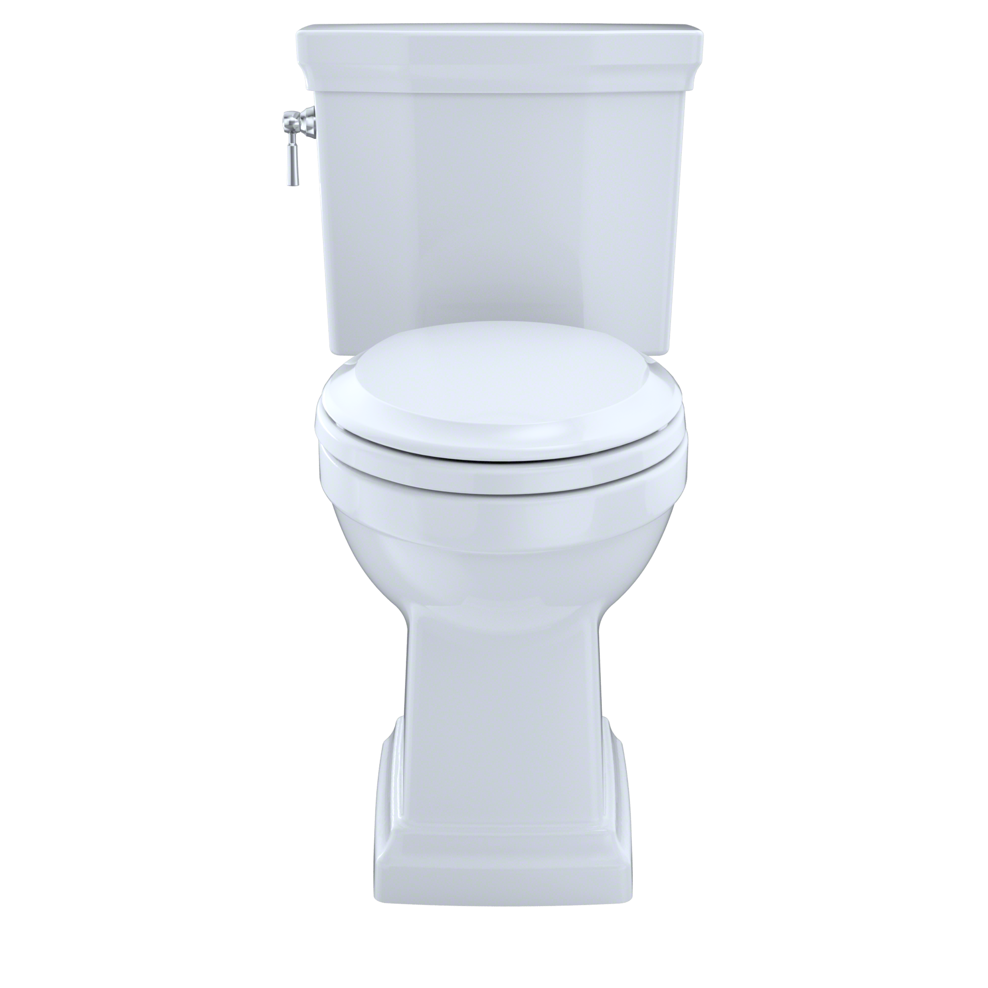 Toto Promenade II Two Piece Elongated Universal Height Toilet with CEFIONTECT 1.28 GPF Less Seat in Cotton White