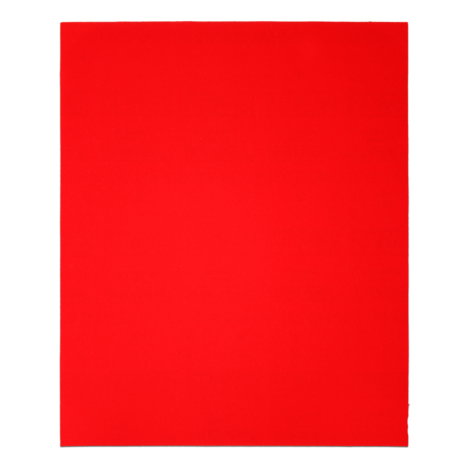 Red sanding sheet, 9 by 11 inches, medium grit abrasive surface.