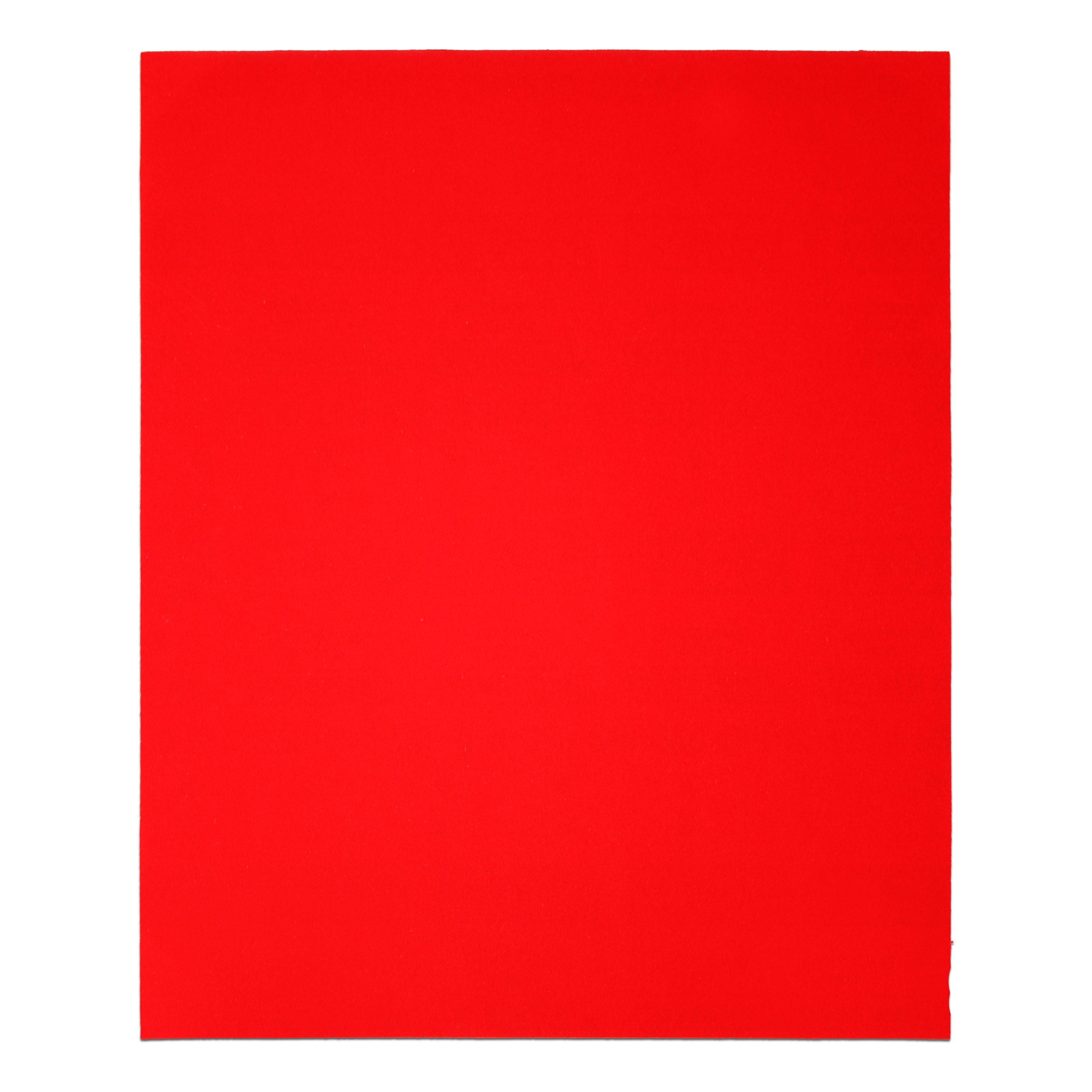 Red sanding sheet, 9 by 11 inches, medium grit abrasive surface.
