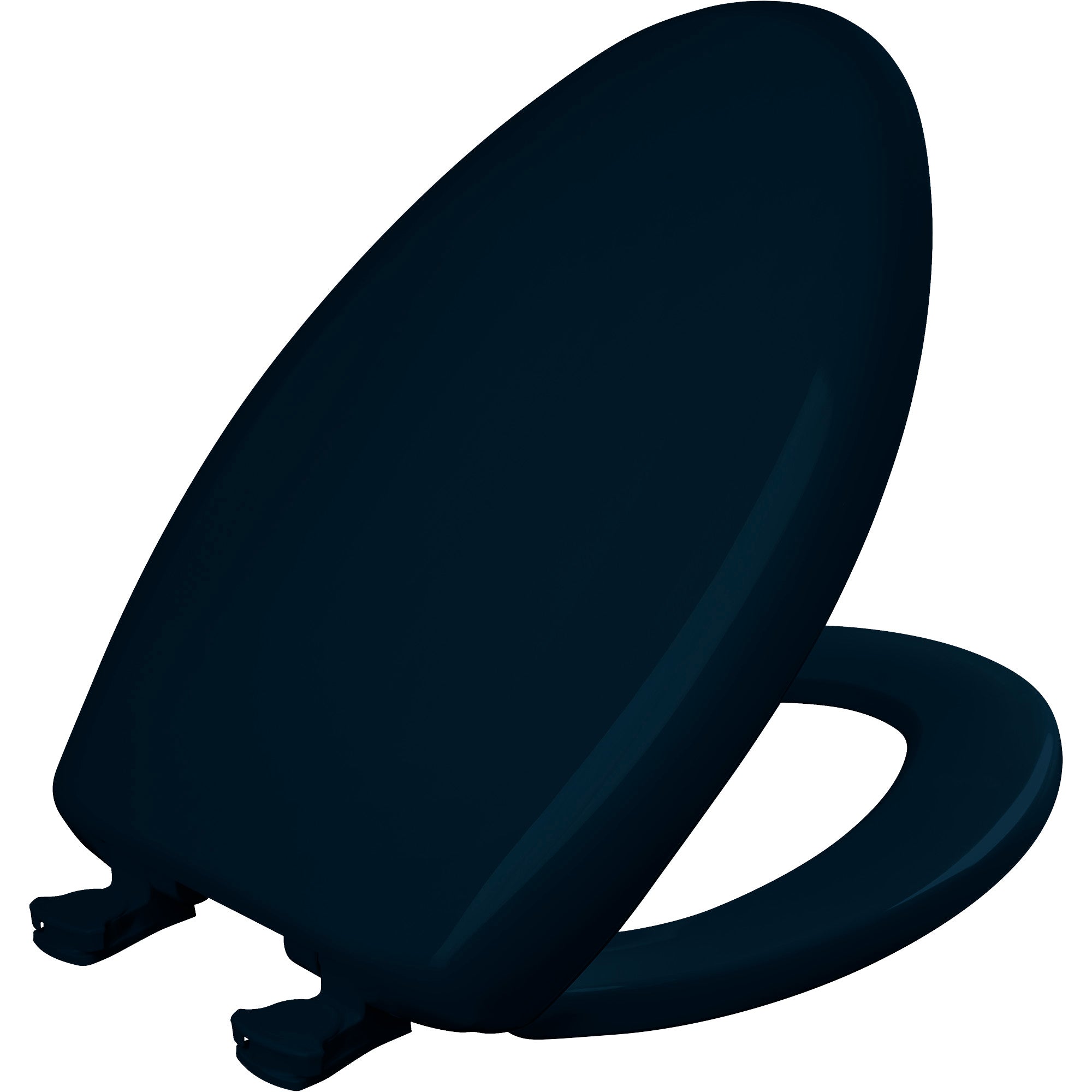 Bemis 1200SLOWT 244 Elongated Plastic Toilet Seat in Navy with STA-TITE Seat Fastening System, EasyClean and WhisperClose Hinge