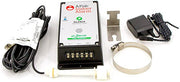 APak Indoor Alarm control unit with power cord, mounting bracket, hose clamp, and float switch assembly.