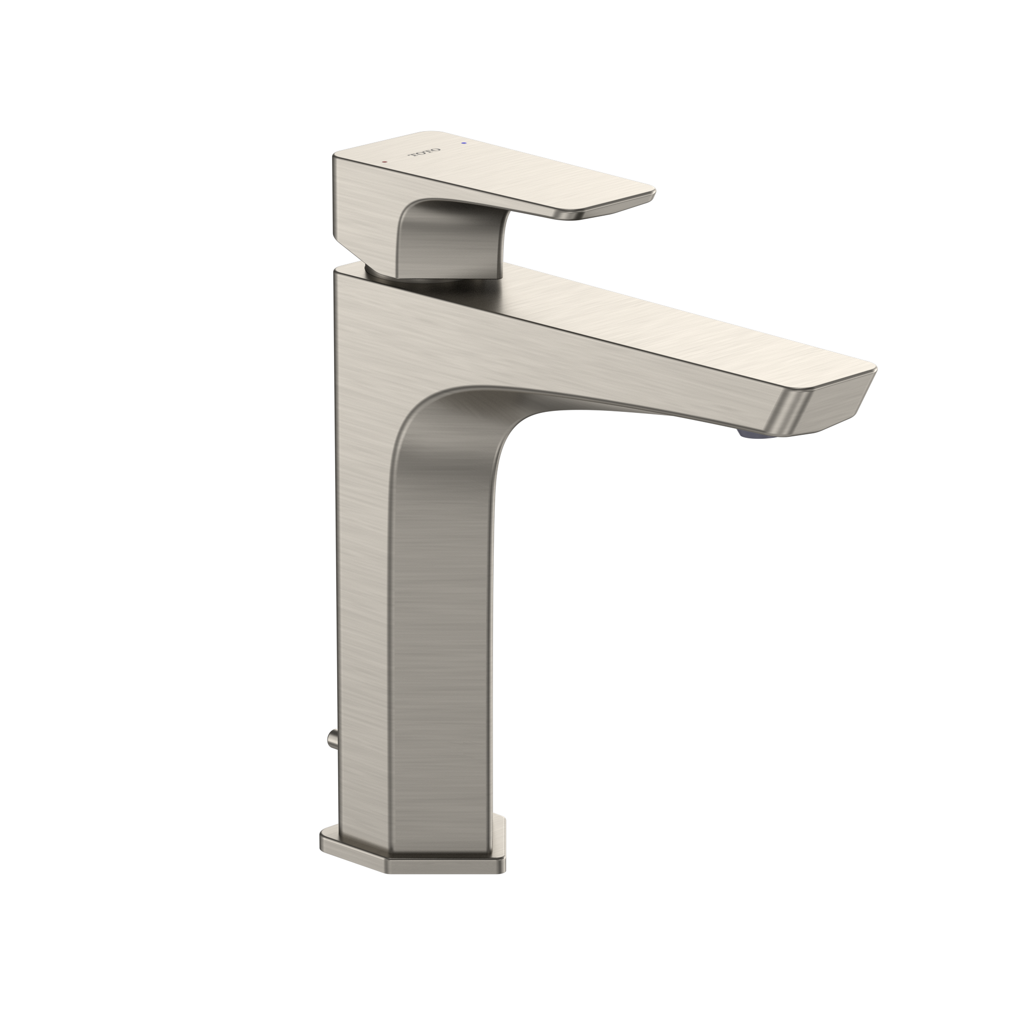 Toto GE 1.2 GPM Single Handle Semi-Vessel Bathroom Sink Faucet with COMFORT GLIDE Technology, Brushed Nickel - TLG07303U#BN