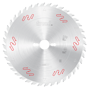 Freud LU1G01 250mm Carbide Tipped Blade for Ripping & Crosscutting, Rounded tooth on the side.