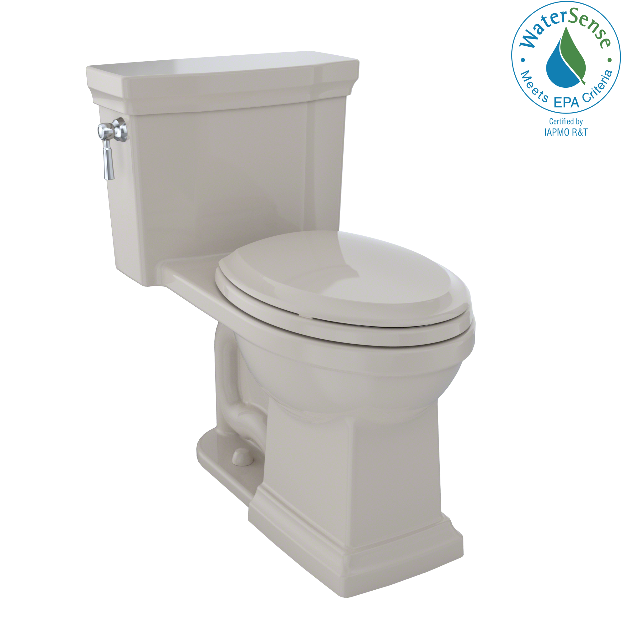 Toto Promenade II One Piece Elongated Universal Height Toilet with CEFIONTECT 1.28 GPF with SS224 SoftClose Seat in Bone