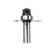 Freud 9/16" depth slotting cutter with cylindrical steel shank, hex nut, and flat cutting blades.