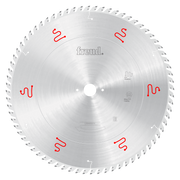 Freud 400mm circular saw blade with carbide teeth and red balance markings around the perimeter.