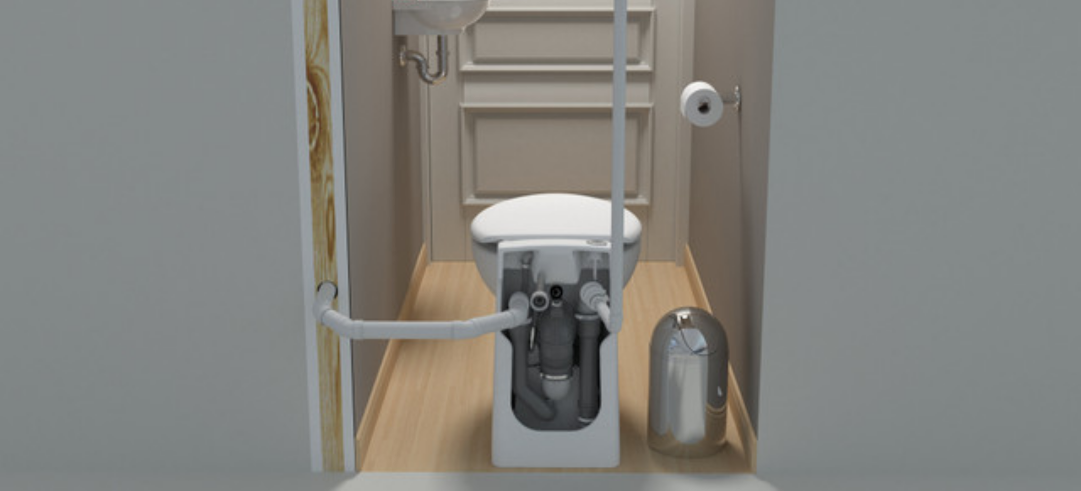 Saniflo 023 SANICOMPACT One-Piece Toilet with Macerating Pump: White