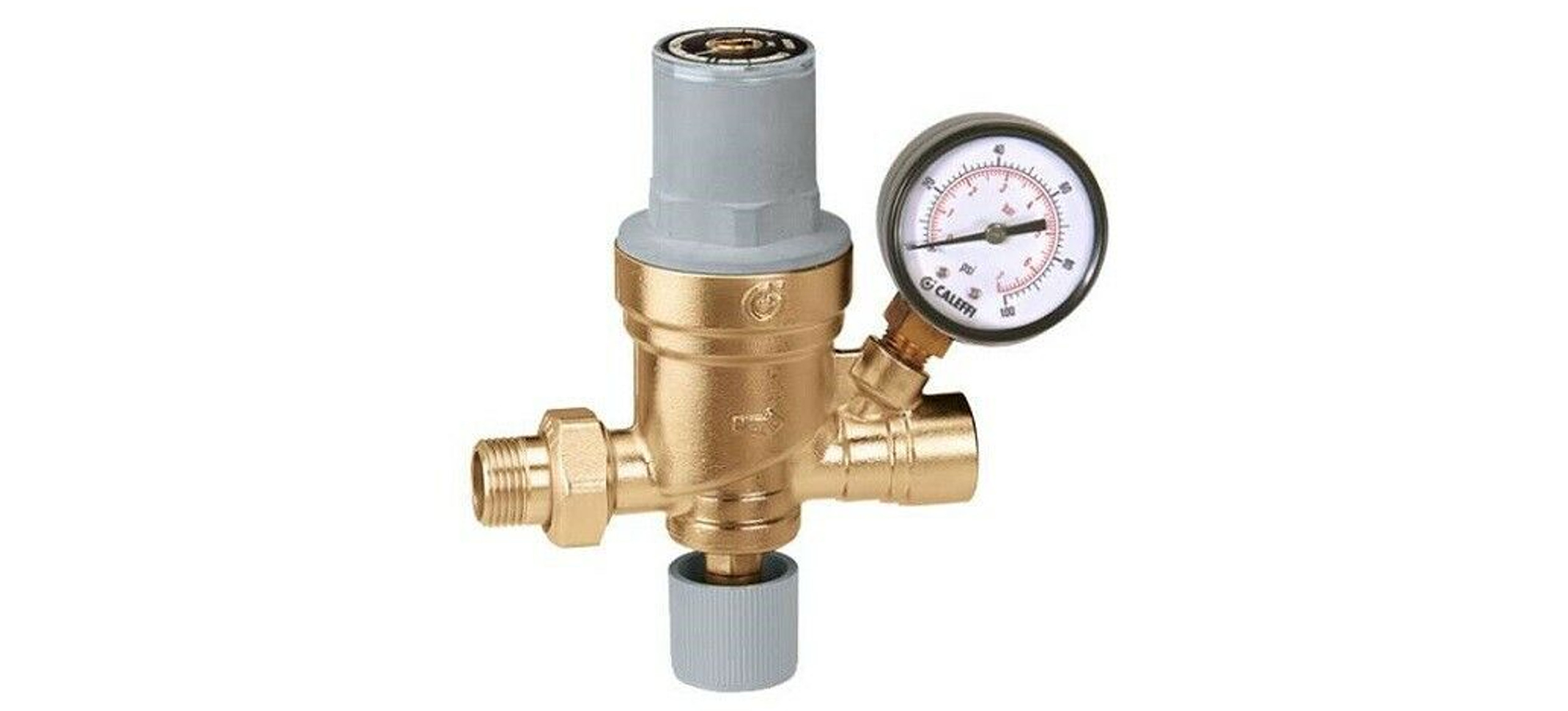 Caleffi 553642A AutoFill 1/2" NPT Inlet X 1/2" NPT Outlet w/ Pressure Gauge