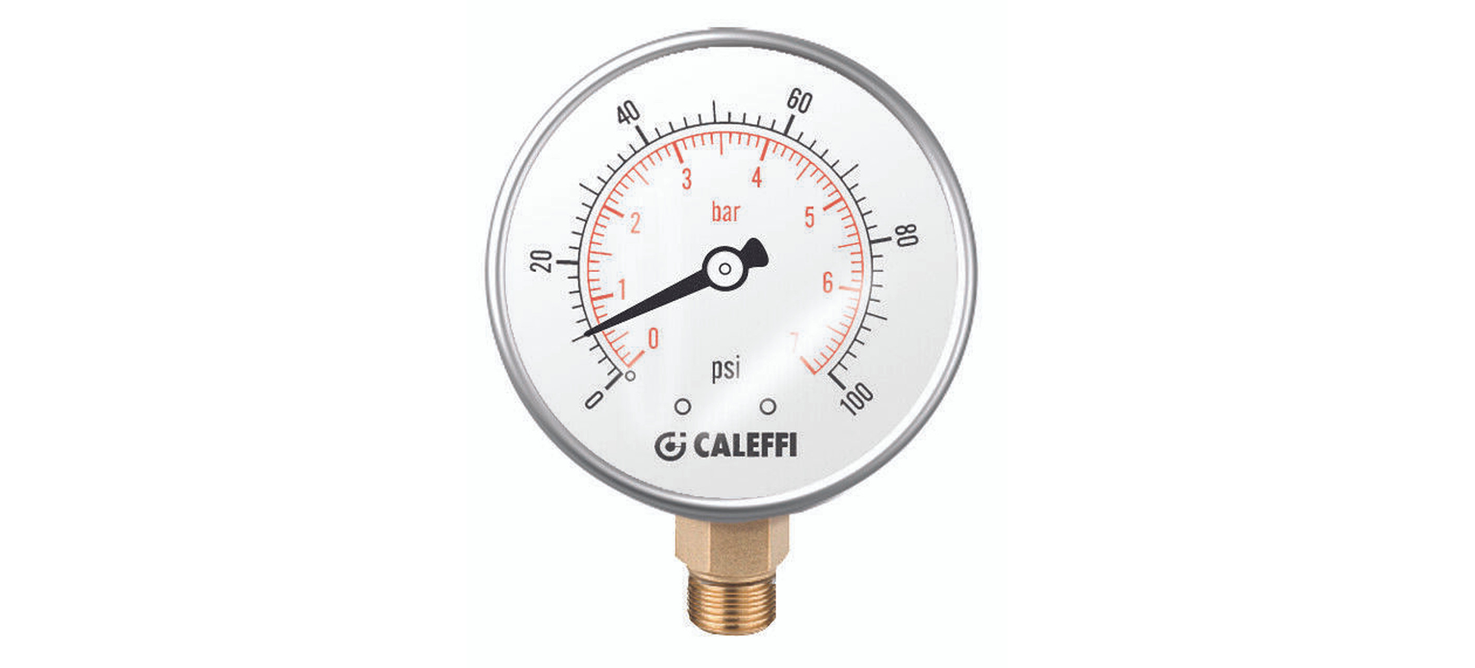 Caleffi NA10363 Pressure Gauge for PresCal Series and Autofill Series Valves