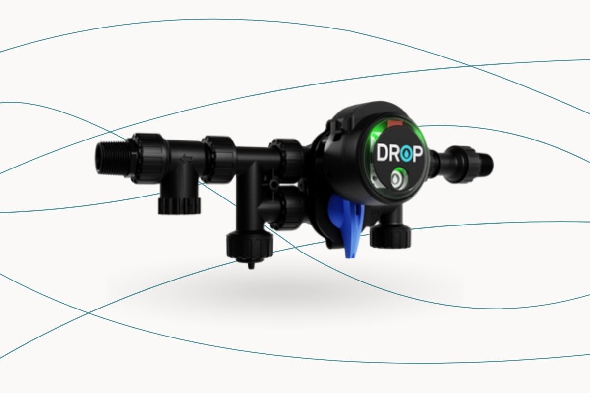 The DROP Leak Detector System &ndash; Valve Only &ndash; D-HPS on a plain background
