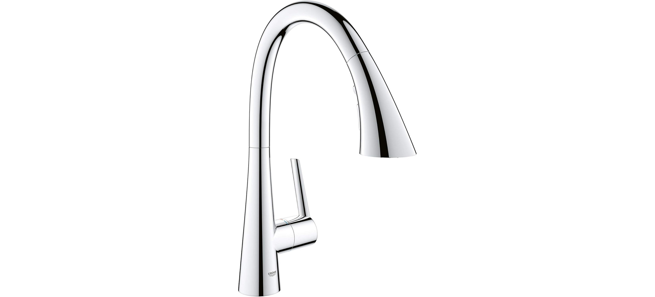 Grohe 32298003 Zedra Single-Handle Pull Down Kitchen Faucet Triple Spray 1.75 GPM In Starlight Chrome Finish