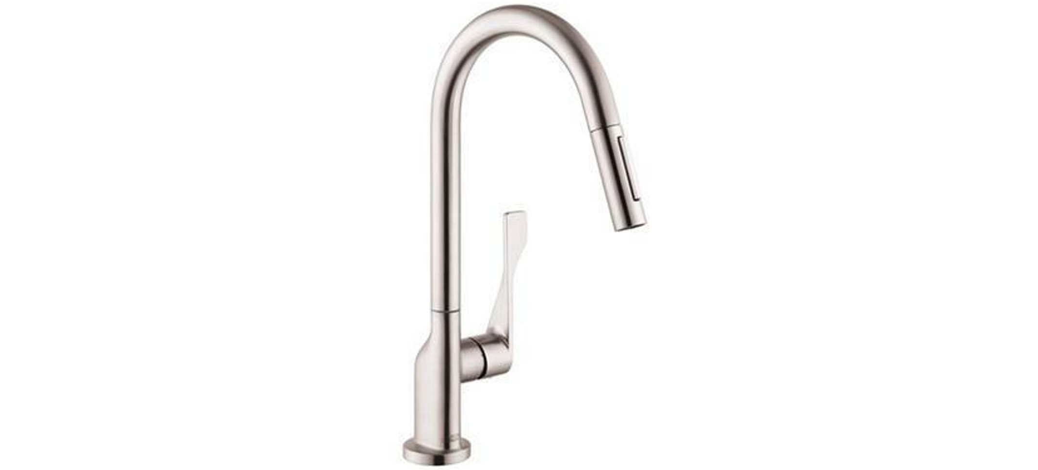 AXOR 39835801 Citterio High Arc Kitchen Faucet 2-Spray Pull-Down, 1.75 GPM in Steel Optic