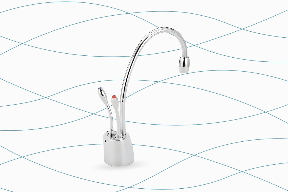 The InSinkErator&nbsp;HC1100 instant hot and cold water dispenser on a plain background