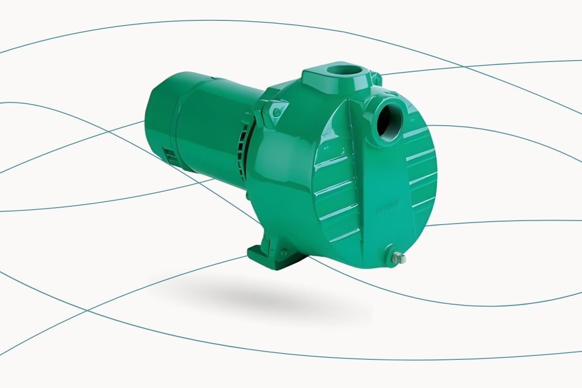 The Myers QP10 1hp Quick Prime Sprinkler Pump on a plain background