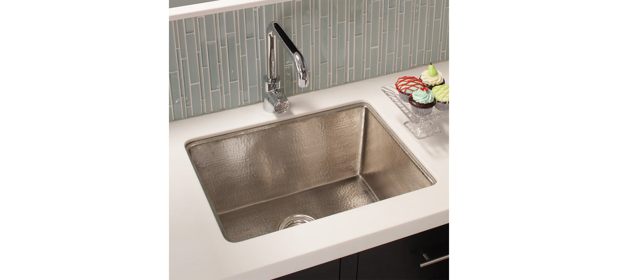 Native Trails CPK579 Cocina 24" Copper Kitchen Sink: Brushed Nickel