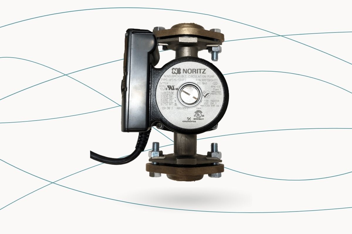 The Noritz RPK-EXT External Recirculating Pump on a plain background