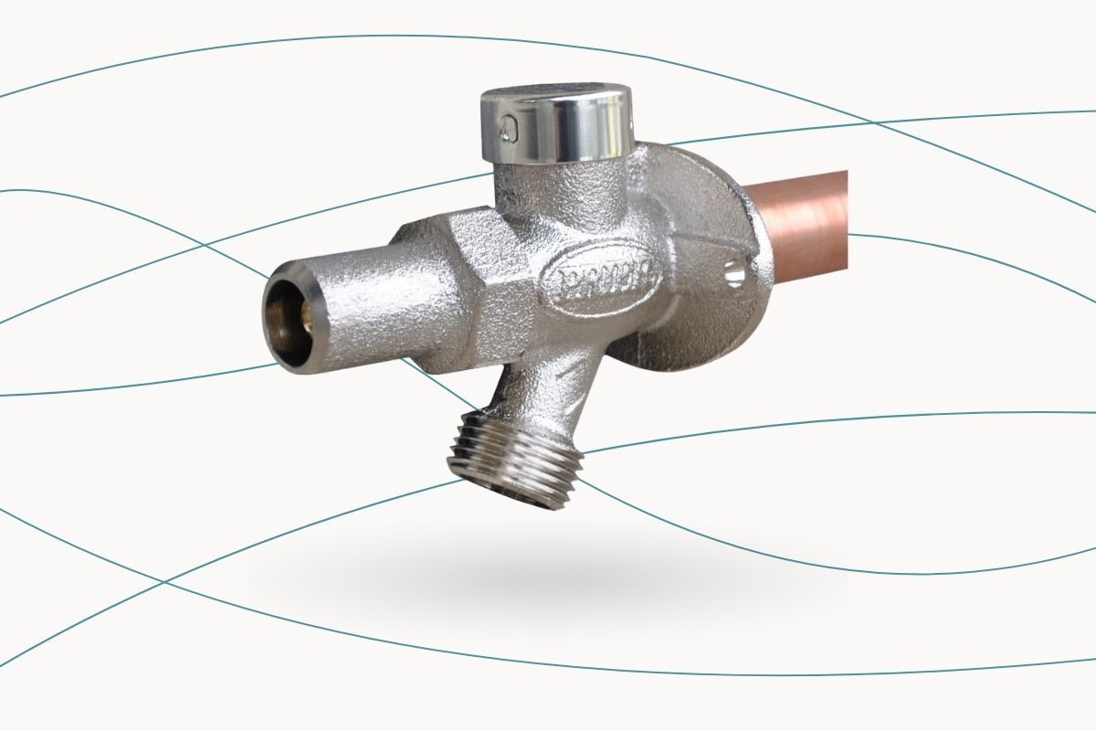 Prier 24” Anti-Siphon Loose Key Quarter Turn Wall Faucet The Prier 24” Anti-Siphon Loose Key Quarter Turn Wall Faucet on a plain background