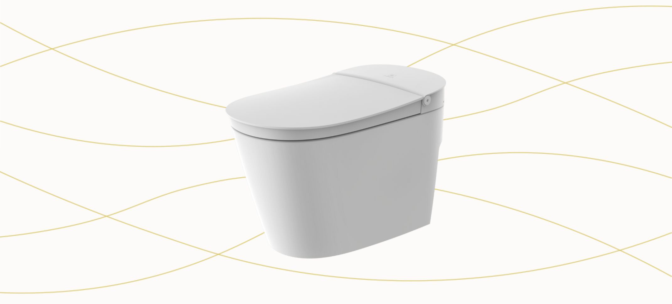 The Studiolux SLi4000 tankless toilet with its lid closed on a plain background