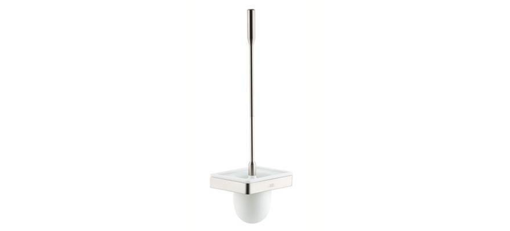 AXOR 42835820 Universal Accessories Toilet Brush with Holder Wall-Mounted in Brushed Nickel