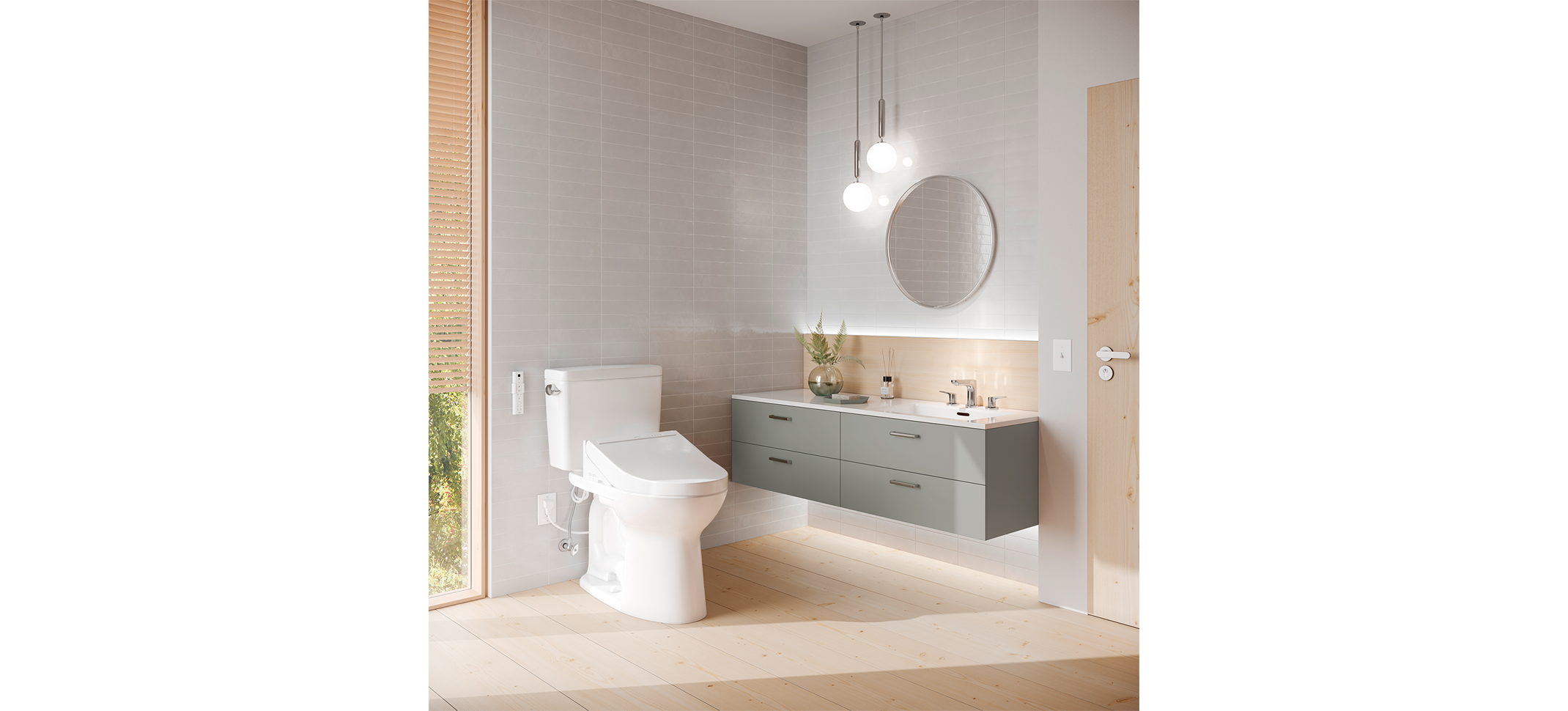 Toto C5 Elongated Auto Flush Washlet+ Ready Electronic Bidet Toilet Seat with PREMIST, EWATER+, Wand Cleaning, and SoftClose Seat in Cotton White