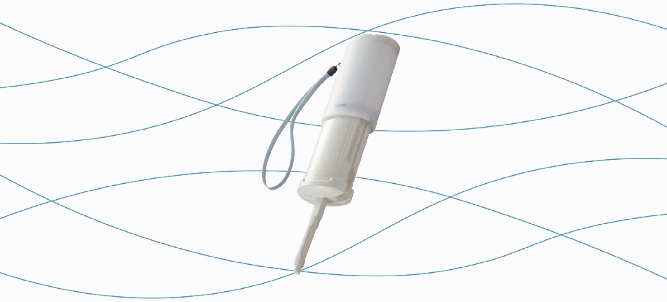 The TOTO HW300 Portable Travel Washlet in White facing forward on a plain background