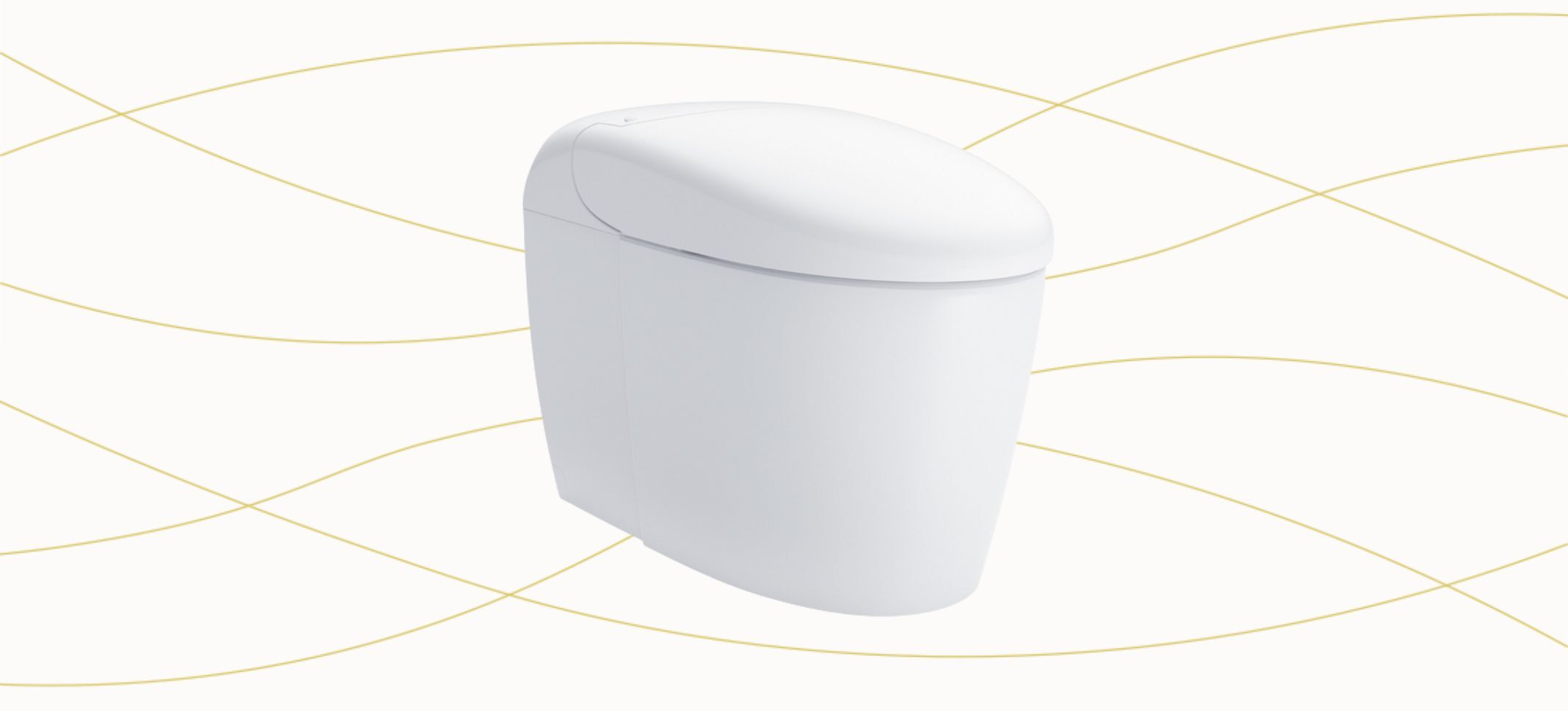 The luxury TOTO Neorest bidet toilet with its lid closed on a plain background