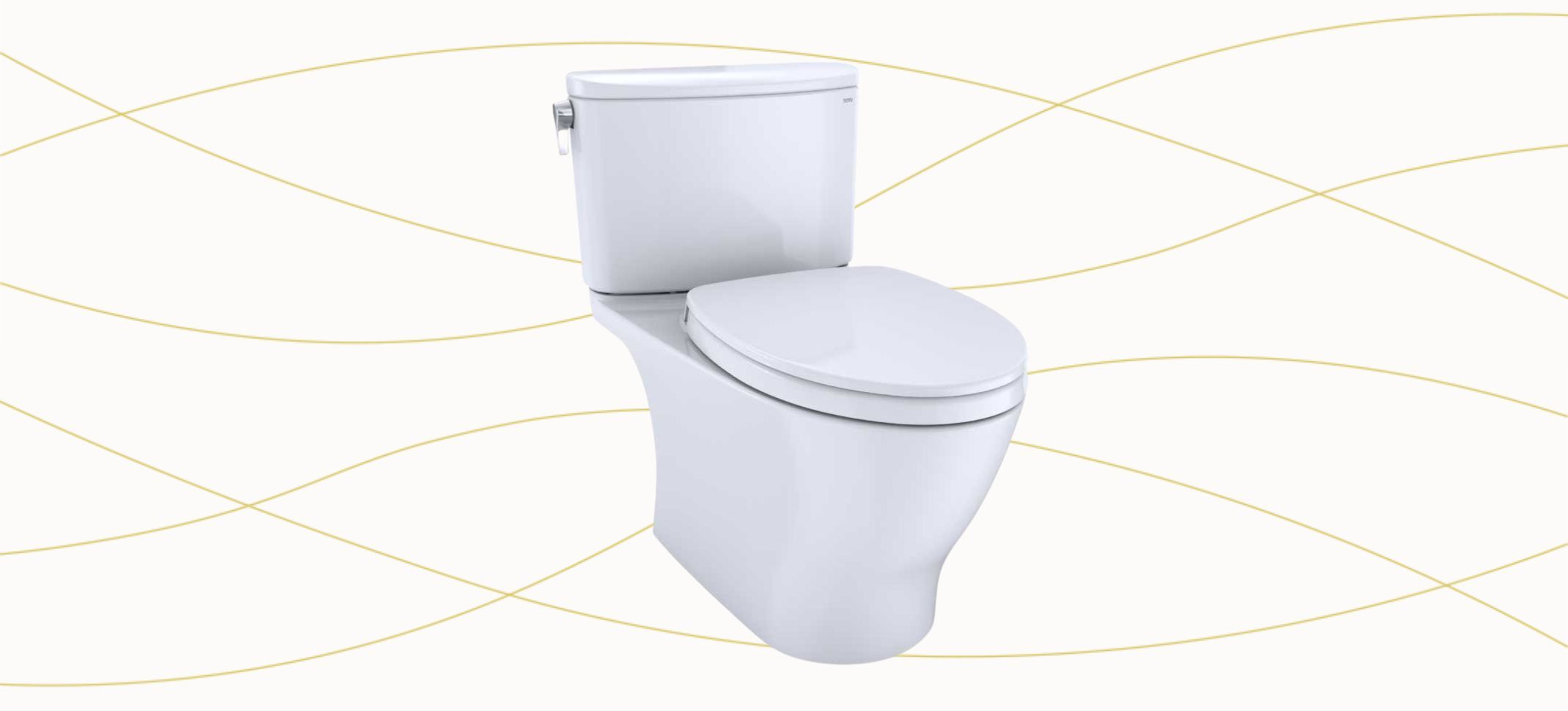 The TOTO Nexus two-piece, elongated toilet with its lid closed on a plain background
