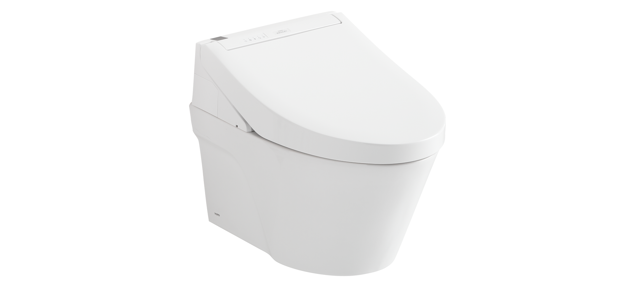 Toto AP Wall Hung Elongated Toilet with CEFIONTECT 0.9 and 1.28 GPF and C5 Washlet and DuoFit In-Wall Dual-Flush Tank System in Matte Silver