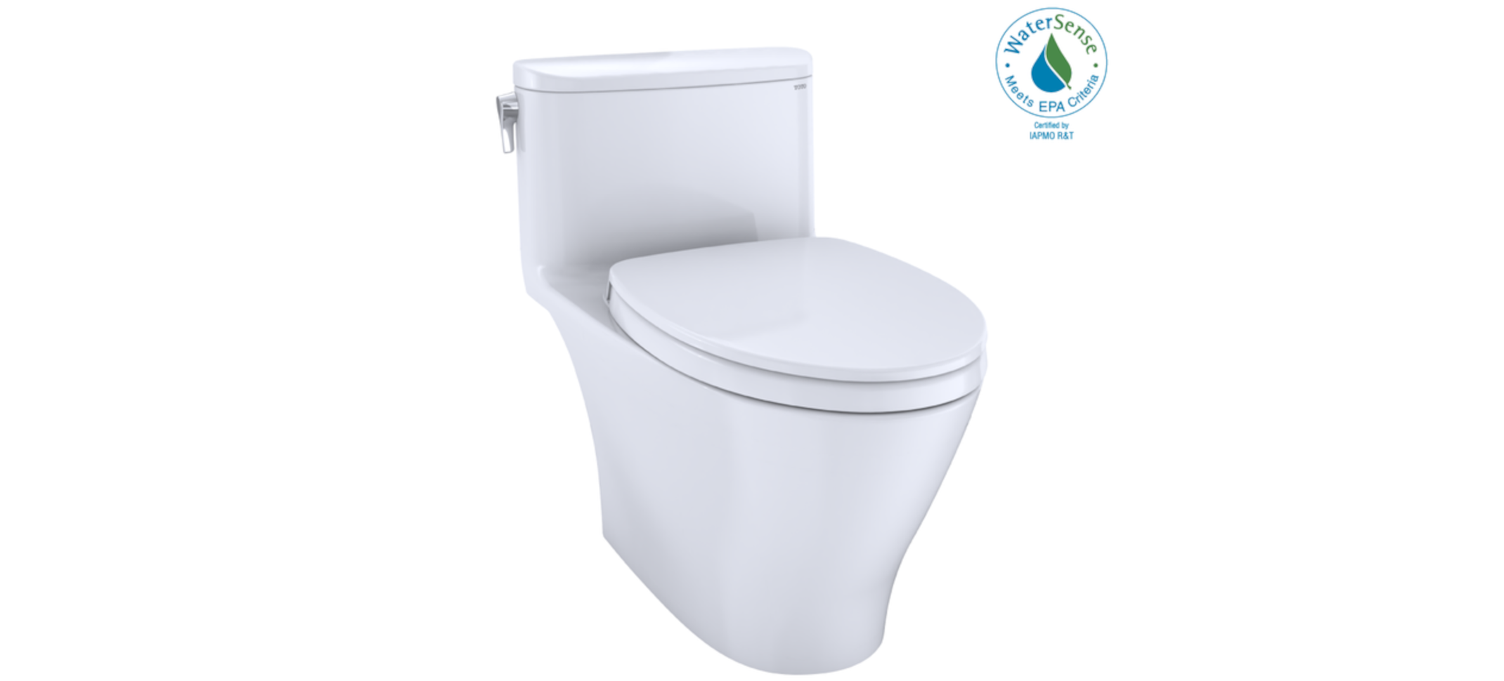 TOTO Nexus One-Piece Elongated 1.28 GPF Universal Height Toilet with CeFiONtect and SS124 SoftClose seat, WASHLET+ ready, Cotton White - MS642124CEFG#01